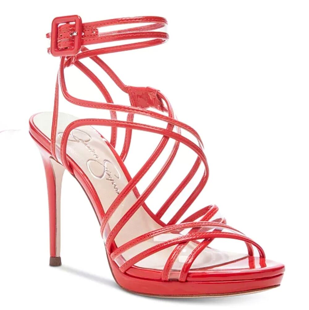 Jessica Simpson Kendele2 Women's Red Stilleto Heel Dress Sandals Size 9.5